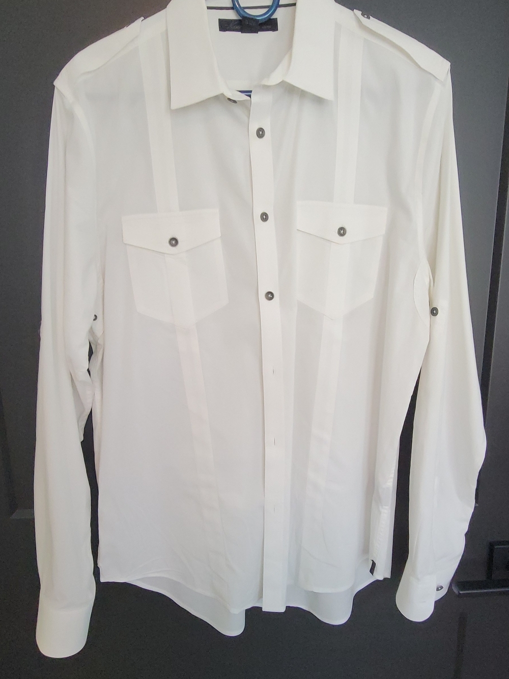 Kenneth Cole White Pilot's Button-Up Shirt